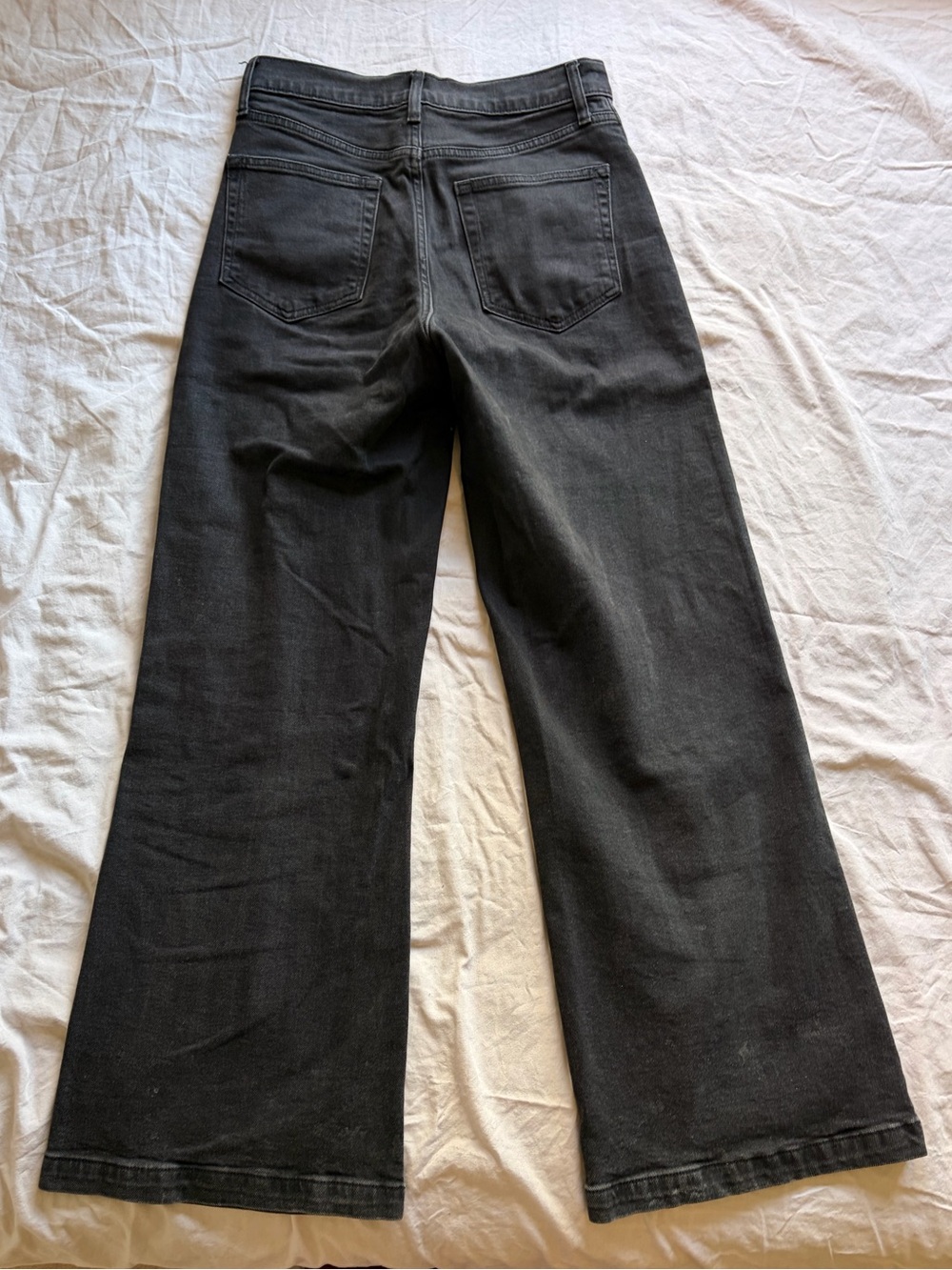 GAP “Stride” Black Wide-Leg High-Rise Jeans 99% Cotton